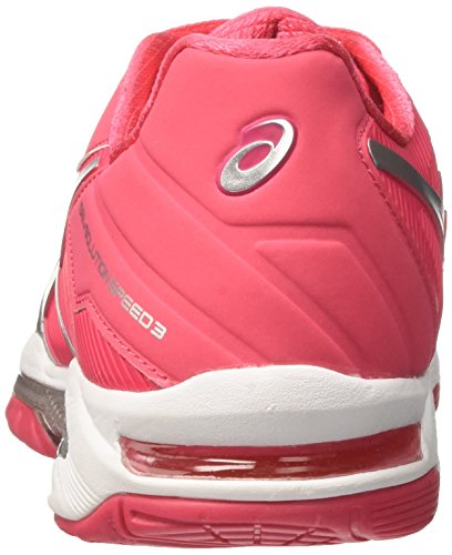 Asics Gel-Solution Speed 3, Zapatillas de Tenis Mujer, Multicolor (Rouge Red/Silver/White), 37 EU