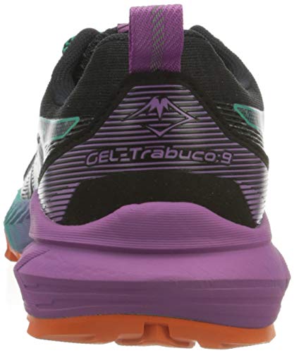 Asics Gel-Trabuco 9, Trail Running Shoe Mujer, Black/Baltic Jewel, 39 EU