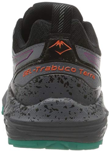 Asics Gel-Trabuco Terra, Trail Running Shoe Mujer, Black/Digital Grape, 41.5 EU