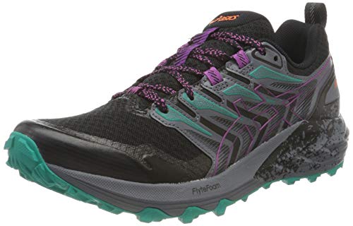 Asics Gel-Trabuco Terra, Trail Running Shoe Mujer, Black/Digital Grape, 41.5 EU