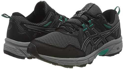 Asics Gel-Venture 8, Trail Running Shoe Mujer, Black/Sheet Rock, 38 EU
