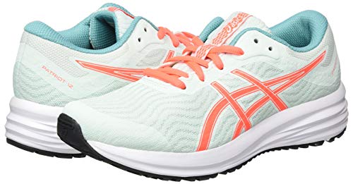 Asics Patriot 12 GS, Zapatos para Correr Unisex Adulto, Bio Mint/Sunrise Red, 36 EU