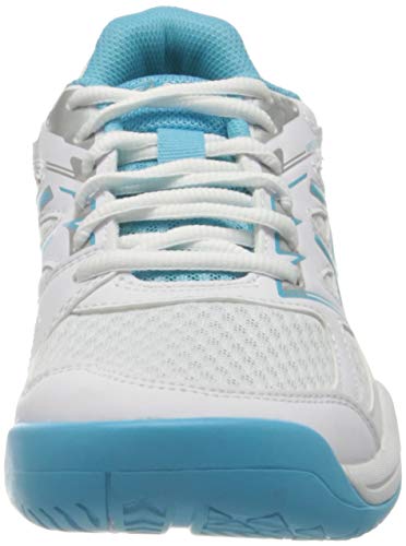 Asics Upcourt 4, Zapatillas de Voleibol Mujer, Blanc Bleu Ciel, 42.5 EU