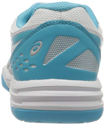 Asics Upcourt 4, Zapatillas de Voleibol Mujer, Blanc Bleu Ciel, 42.5 EU