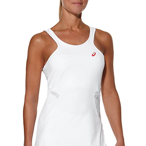 ASICS - Vestido Deportivo para Mujer, Mujer, Athlete, Real White