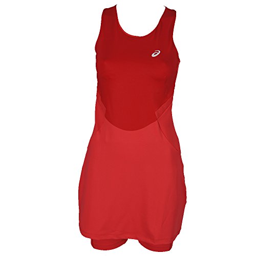ASICS - Vestido Deportivo para Mujer, Mujer, Color Rojo, tamaño S