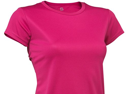 Asioka 356/16 Camiseta Técnica de Manga Corta, Mujer, Fucsia, M