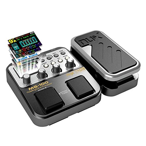 Asmuse Multi Efecto Pedal Guitarra Eléctrica MG100 Procesador de Pedalera Multiefectos Guitarra para Bajo Principiante Looper EQ Mezclador Instrumento con Adaptador de Energía (Enchufe de la UE)