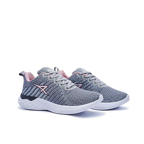 ATHIX Compaction Flexy - Zapatillas de Correr para Mujer, Gris (Gris/Rosa), 38 EU - Zapatillas cómodas y Transpirables