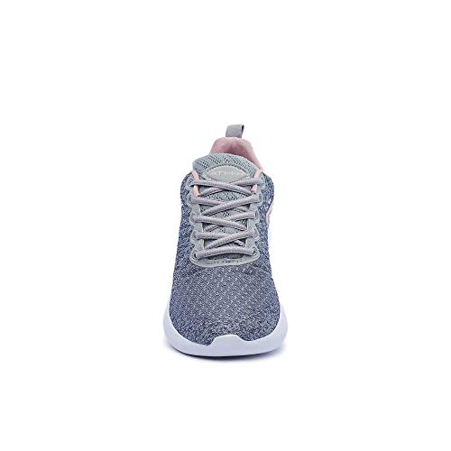ATHIX Compaction Flexy - Zapatillas de Correr para Mujer, Gris (Gris/Rosa), 38 EU - Zapatillas cómodas y Transpirables