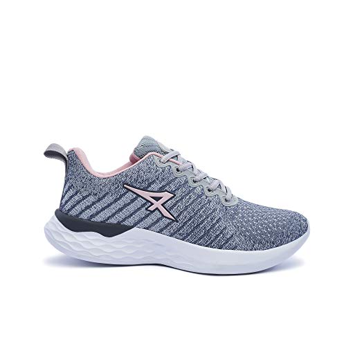 ATHIX Compaction Flexy - Zapatillas de Correr para Mujer, Gris (Gris/Rosa), 38 EU - Zapatillas cómodas y Transpirables