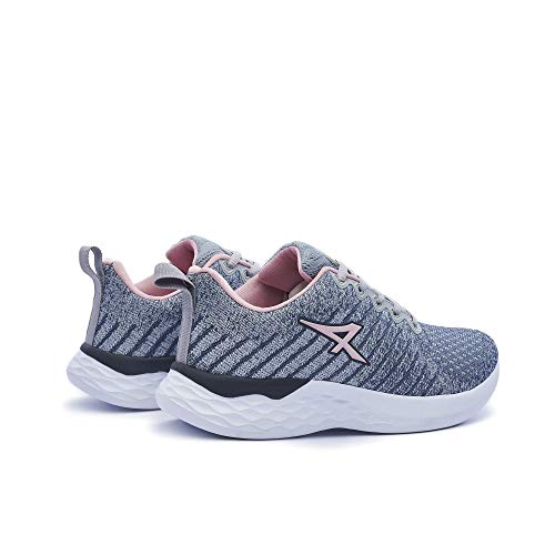 ATHIX Compaction Flexy - Zapatillas de Correr para Mujer, Gris (Gris/Rosa), 38 EU - Zapatillas cómodas y Transpirables
