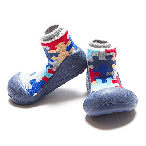 Attipas-Zapatos Primeros Pasos- Puzzle (21,5, Azul)