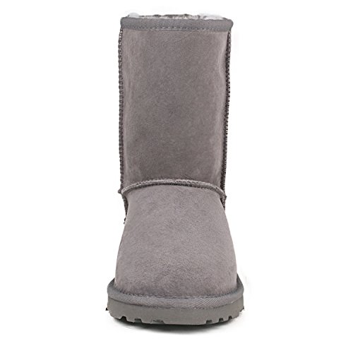 AUSLAND - Botas de Nieve Impermeables para Mujer de Piel de Oveja Ausland Mujer, Gris (Gris), 39.5 EU