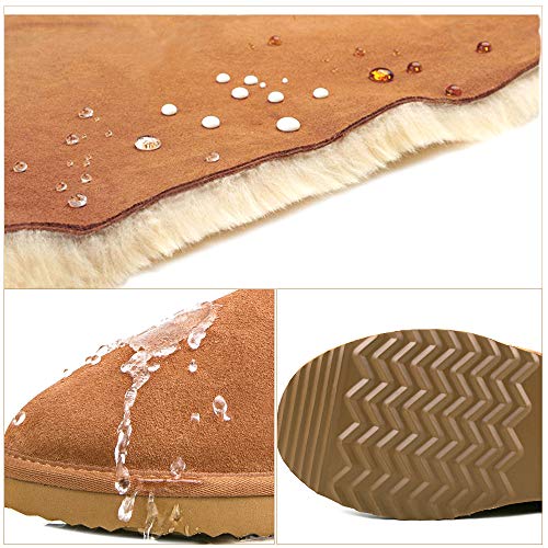 AUSLAND5125 - Ausland Botas de nieve a media pantorrilla, impermeables, para mujer Mujer , Marrón (Castaño), 38.5 EU