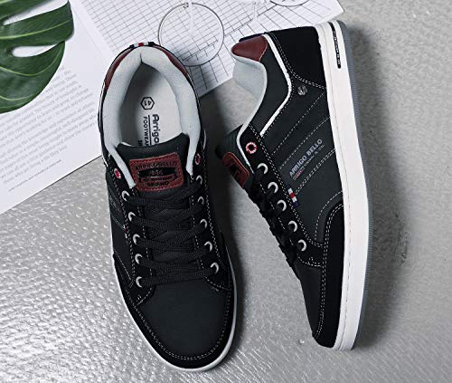 AX BOXING Sneakers Hombre Zapatos Casual Zapatillas Moda Ligero Deporte Gimnasio Running Tamaño 41-46 (Negro Grisáceo, Numeric_43)