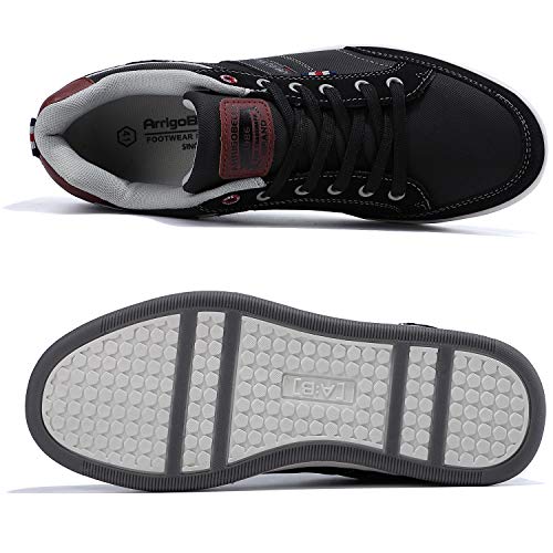 AX BOXING Sneakers Hombre Zapatos Casual Zapatillas Moda Ligero Deporte Gimnasio Running Tamaño 41-46 (Negro Grisáceo, Numeric_43)