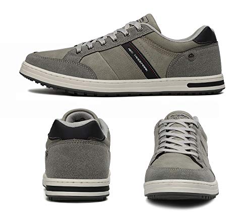AX BOXING Zapatos Hombre Vestir Casual Zapatillas Deportivas Running Sneakers Corriendo Transpirable Tamaño 40-46 (Gris Z, Numeric_43)