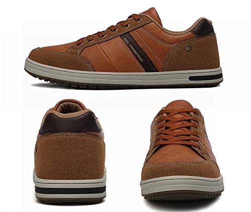 AX BOXING Zapatos Hombre Vestir Casual Zapatillas Deportivas Running Sneakers Corriendo Transpirable Tamaño 40-46 (MARRÓN Z, Numeric_41)