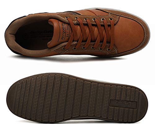 AX BOXING Zapatos Hombre Vestir Casual Zapatillas Deportivas Running Sneakers Corriendo Transpirable Tamaño 40-46 (MARRÓN Z, Numeric_41)