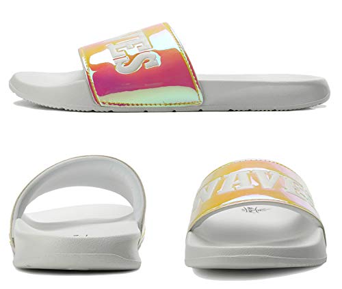 AXBOXING Chanclas Mujer Deslumbrantes/Leopardo/Dorado Sandalias Verano Piscina Playa Interior Al Aire Libre Tamaño 36-41 (Naranja Blanca, Numeric_39)