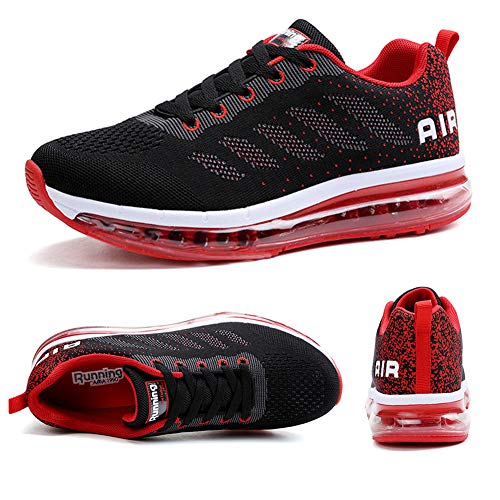 Axcone Zapatillas Hombres Mujer Deporte Running Zapatos para Correr Gimnasio Sneakers Deportivas Padel Transpirables Casual 833 RD 38EU