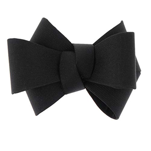 B Baosity 2pcs Lazo de Lienzo Bowknot Negro para Adorno de Zapatos Horquillas de Pelo