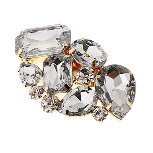 B Baosity Clip Floral Hebilla ccon Diamantes Artificiales Adorno para Botas Zapatillas de Novia Bricolaje