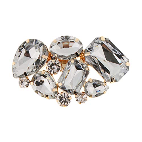 B Baosity Clip Floral Hebilla ccon Diamantes Artificiales Adorno para Botas Zapatillas de Novia Bricolaje