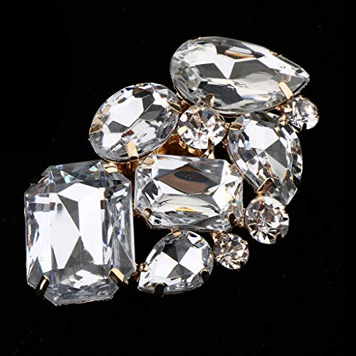 B Baosity Clip Floral Hebilla ccon Diamantes Artificiales Adorno para Botas Zapatillas de Novia Bricolaje