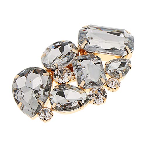 B Baosity Clip Floral Hebilla ccon Diamantes Artificiales Adorno para Botas Zapatillas de Novia Bricolaje