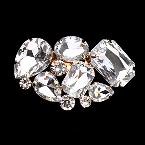 B Baosity Clip Floral Hebilla ccon Diamantes Artificiales Adorno para Botas Zapatillas de Novia Bricolaje