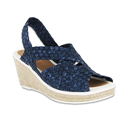 B M Bernie Mev New York Women's ESPA Brighten - La ESPA Brighten es una Alpargata de cuña clásica (Jeans, Numeric_38)