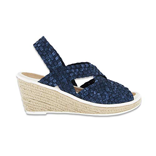 B M Bernie Mev New York Women's ESPA Brighten - La ESPA Brighten es una Alpargata de cuña clásica (Jeans, Numeric_38)
