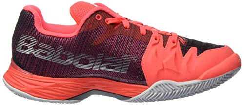 Babolat Jet Mach II Clay Sandplatzschuh Damen-Rot, Schwarz, Zapatillas de Tenis para Mujer, Negro Rosa 976, 37 EU