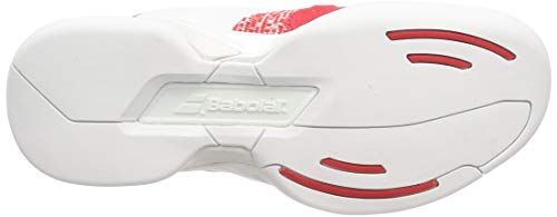 Babolat Propulse Blast Teppichschuh Damen-Weiß, Rot, Zapatillas de Tenis Mujer, White Hibiscus, 38 EU