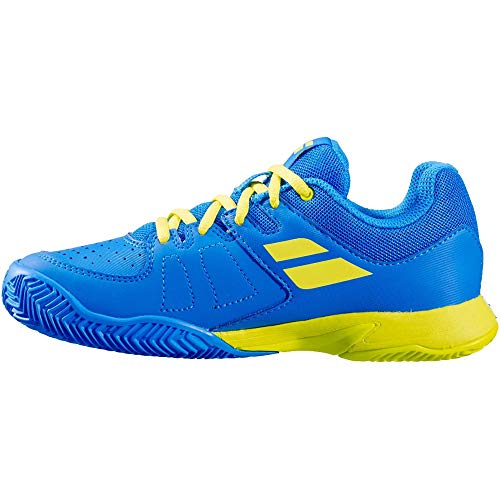 BABOLAT PULSA Junior, Zapatillas de Tenis, Blue Aster/Sulphur Spring, 37 EU