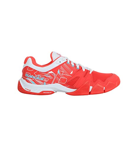 BABOLAT PULSA Women, Zapatillas de Tenis Mujer, Hibiscus/White, 39 EU