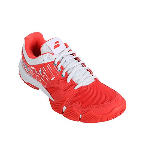 BABOLAT PULSA Women, Zapatillas de Tenis Mujer, Hibiscus/White, 39 EU