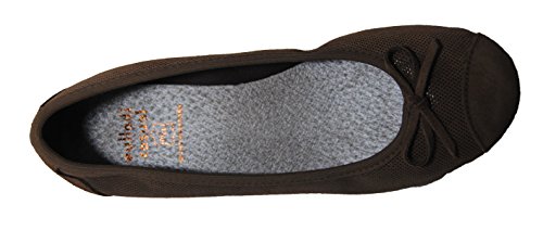 Bailarina de Mujer Serraje con Plantilla de Piel (37, Gris)