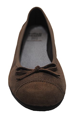 Bailarina de Mujer Serraje con Plantilla de Piel (37, Gris)