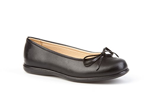 Bailarinas Colegiales para Niñas Todo Piel, mod.465. Calzado infantil Made in Spain, Garantia de calidad. (39, Negro)
