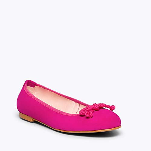 Ballet Bailarina Fucsia de Mujer con Lazo