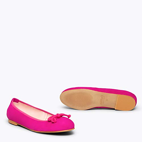 Ballet Bailarina Fucsia de Mujer con Lazo