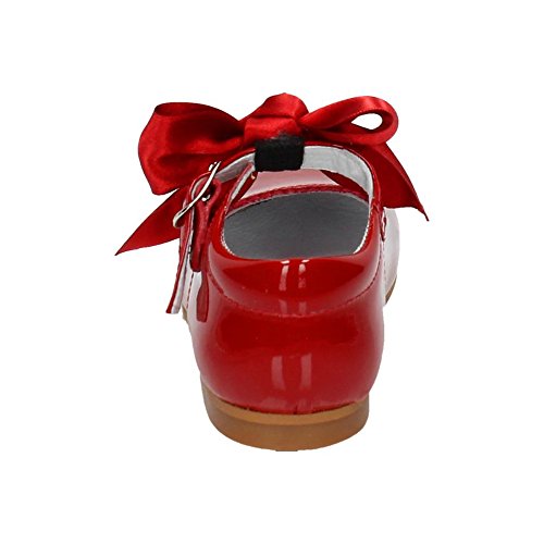 BAMBINELLI 1124526 MERCEDES PIEL CHAROL NIÑA MERCEDITAS ROJO 26