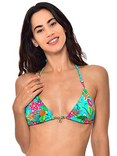 Banana Moon Yero Bikini, Turquesa (Turquoise Passiflora Hrn14), 80B (Talla del Fabricante: 36) para Mujer