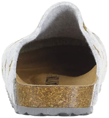 Bayton MALONKI Leather Sole/Gris Clog, EIS und Goldstern, 40 EU