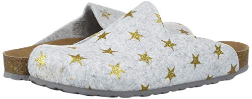 Bayton MALONKI Leather Sole/Gris Clog, EIS und Goldstern, 40 EU