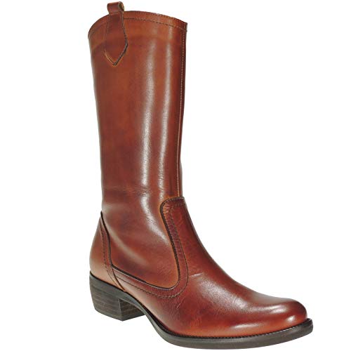 B.D.A. 1053BDA Bota Piel Campera Cremallera Tacón 4CM para Mujer Cuero Talla 41
