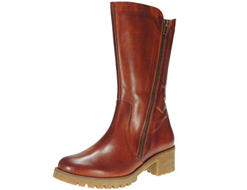 B.D.A. 6363BDA Bota Casual Piel para Mujer - Cremallera - Piso Crepé - Tacón 4,5Cm - Caña 27Cm Cuero Talla 38